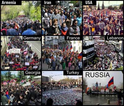 Армяне мира протестуют